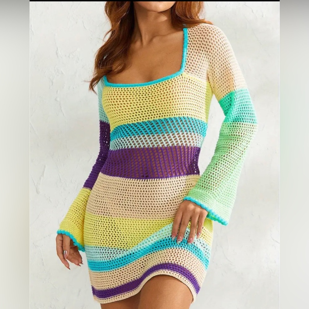 Brand new in bag crochet striped dress